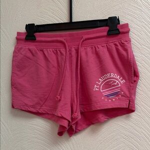 Women’s Pink Drawstring Athletic Shorts with Ft. Lauderdale Graphic